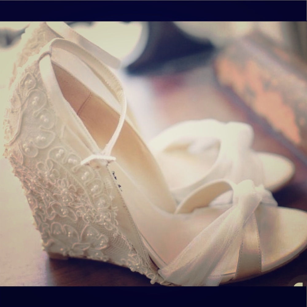 Custom Lace Wedding Wedges